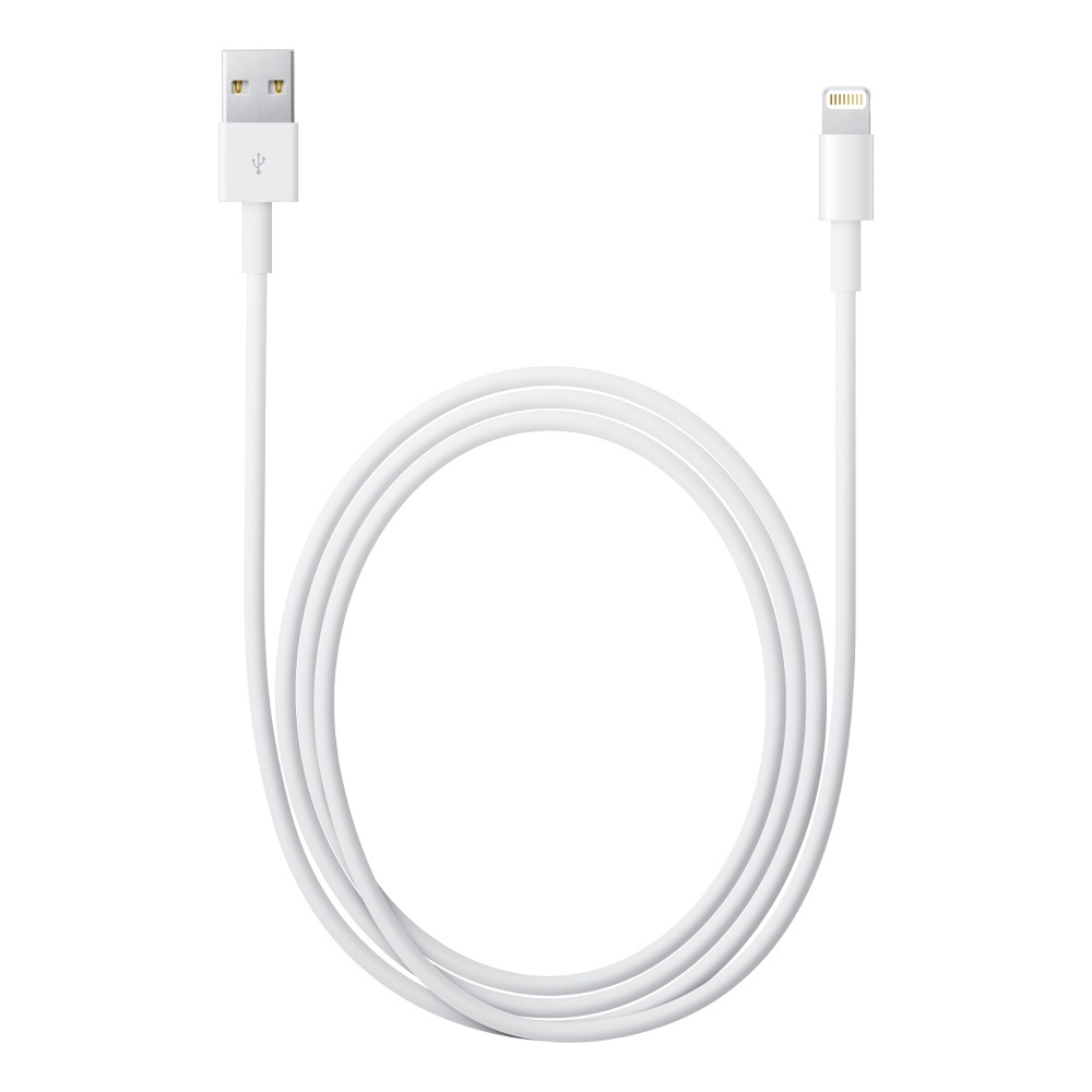 Adaptadores / Cables para Apple | APPLE MD819AM/A — Cable de Carga Lightning Macho - USB A 2.0 Macho, 2 Metros, Blanco, para iPod/iPhone/iPad