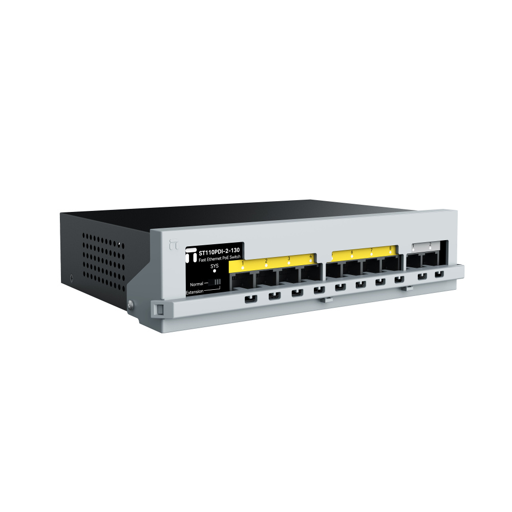 Switches | NETIS ST110PDI-2-130 — Switch , 10 Puertos Fast Ethernet 10/100 8 x PoE 120W, 2 Gbit/s, 2000 Entradas, No Administrado