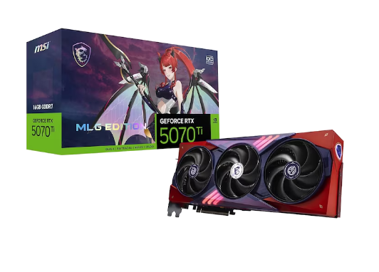 Tarjetas de Video | MSI G507T-16MEC — Tarjeta de Video NVIDIA GeForce RTX 5070 Ti MLG Edition, 16GB 256-bit GDDR7, PCI Express x16 5.0, Mín. 750W