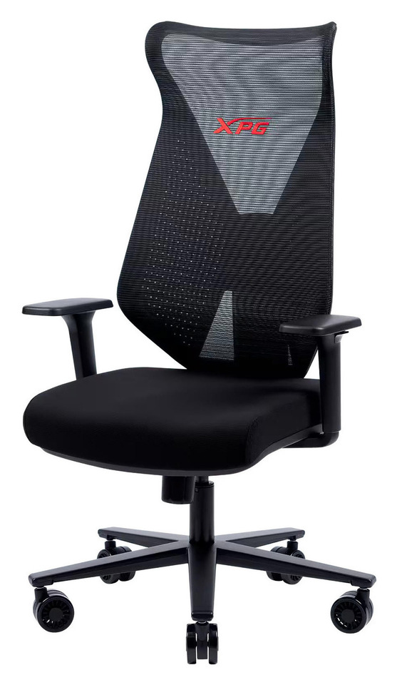 Sillas de Oficina | XPG NIMBUS-BKCWW — Silla Nimbus, Respaldo de malla, Reposabrazos Ajustables, Negro/Rojo