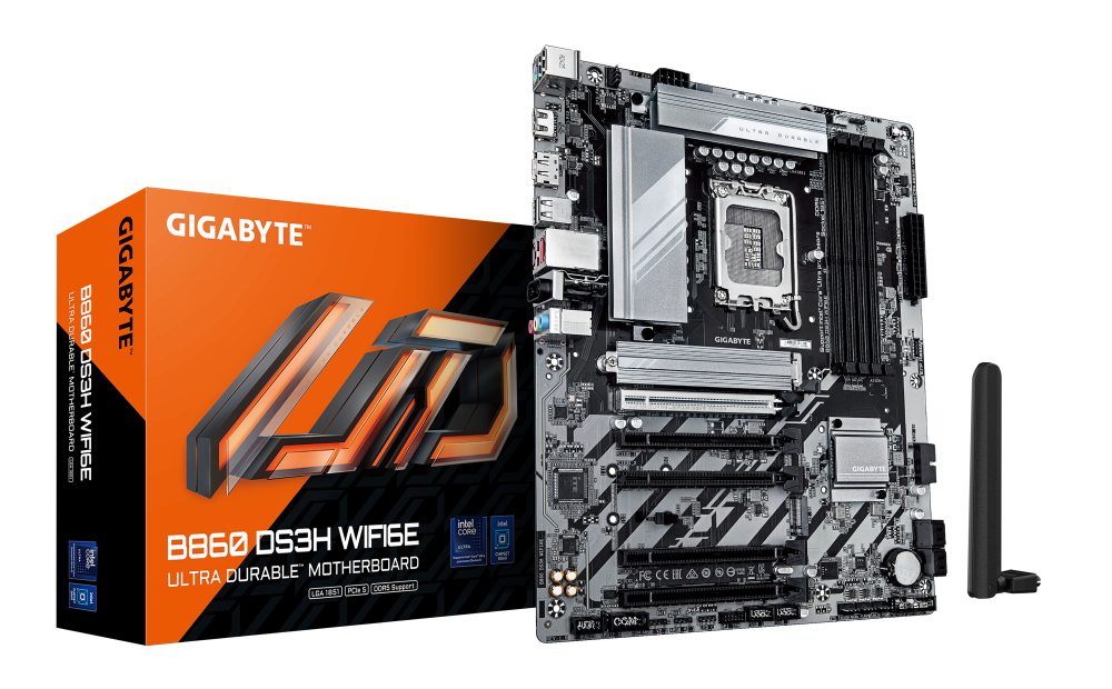 Tarjetas Madre | GIGABYTE B860 DS3H WIFI6E — Tarjeta Madre , ATX, LGA 1851, Intel B860, 256GB DDR5, HDMI/DP para Intel