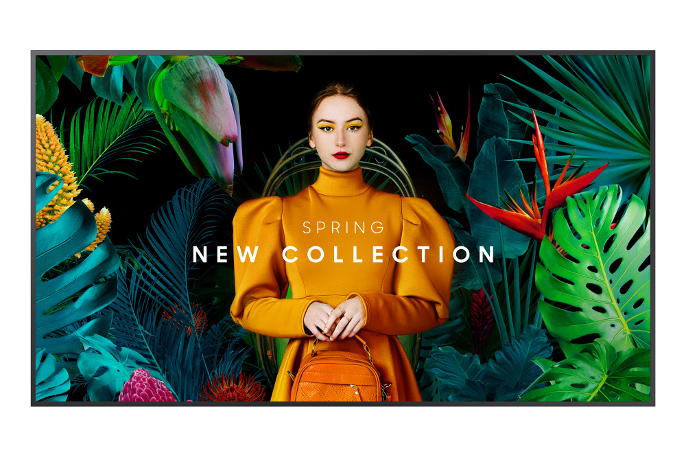 Pantallas Comerciales | SAMSUNG LH55QHCEBGCXGO — Signage Pantalla Comercial LCD 55", 4K Ultra HD, Negro