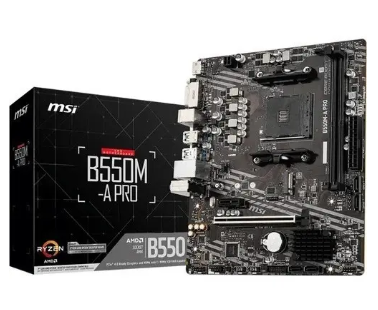 Tarjetas Madre | MSI PRO B550M-P — Tarjeta Madre B550M-A PRO, Micro-ATX,, AMD B550, 128GB DDR4, HDMI para AMD