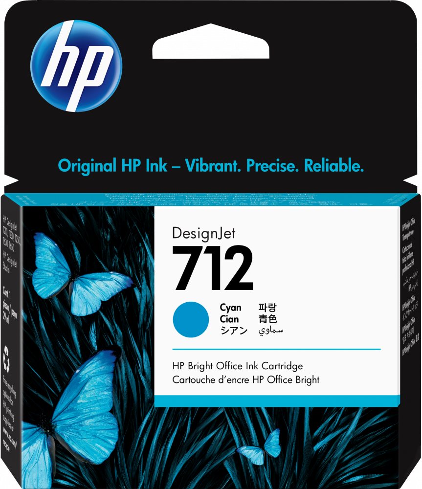 Cartuchos | HP 3ED67A — Cartucho 712 Cian, 29ml