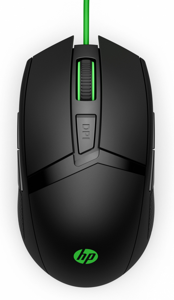 Mouse | HP 4PH30AA — Mouse Gamer Óptico Pavilion Gaming 300, Alámbrico, USB-A, 5000DPI, Negro/Verde