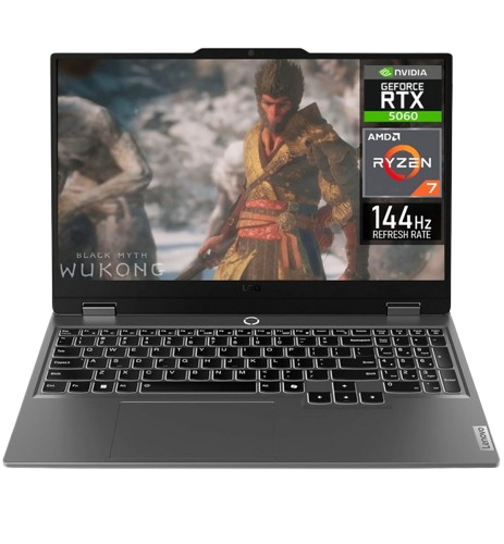 Laptops | LENOVO LOQ15I-506024512M-ROW — Laptop Gamer LOQ 15AHP10, 15.6" 1920x1080 Full HD, AMD Ryzen 7 250, NVIDIA GeForce RTX 5060, 24GB, 512GB SSD, Windows 11 Home, Inglés