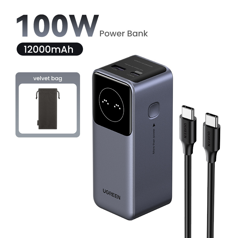 Cargadores Portátiles | UGREEN 35526B — Cargador Portátil Power Bank , 12Ah, Gris