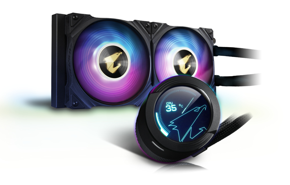 Enfriamiento Líquido | AORUS AORUS WATERFORCE X 240 — Enfriamiento Líquido para CPU, 2x 120mm, hasta 2500RPM, Negro