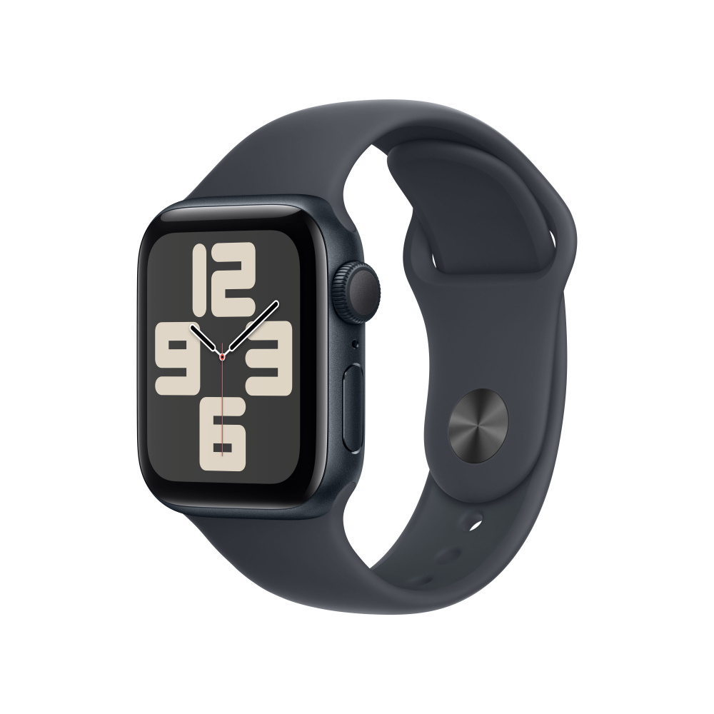 Apple Watch | APPLE MXE73LL/A — Watch SE 2 GPS, Caja de 40 mm Aluminio Color Negro, Correa Deportiva S/M Color Negro