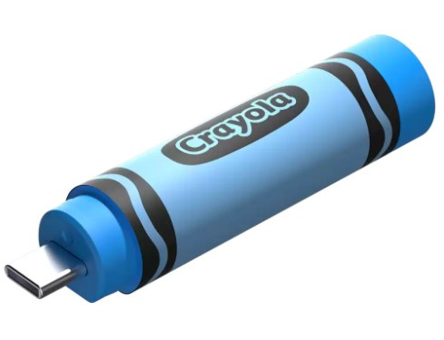 Memorias USB | SANDISK SDCZIC-064G-G46B — Memoria USB Crayola, 64GB, USB-C 3.0, Lectura 300MB/s, Azul