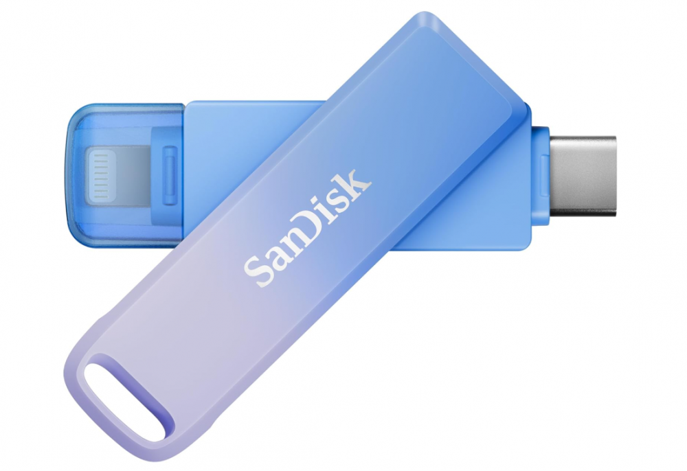 Memorias USB | SANDISK SDCZ75C-256G-G46 — Memoria USB Creator, 256GB, USB-C 3.0, Lectura 400MB/s, Azul/Morado