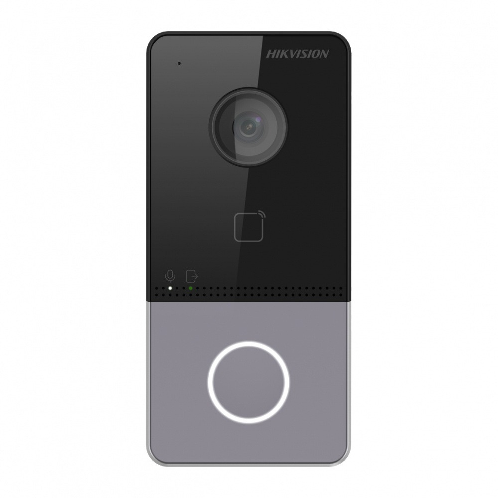 Videoporteros | HIKVISION DS-KV6113-PE1(C) — Videoportero/Interfon , Altavoz, Alámbrico, Negro/Gris