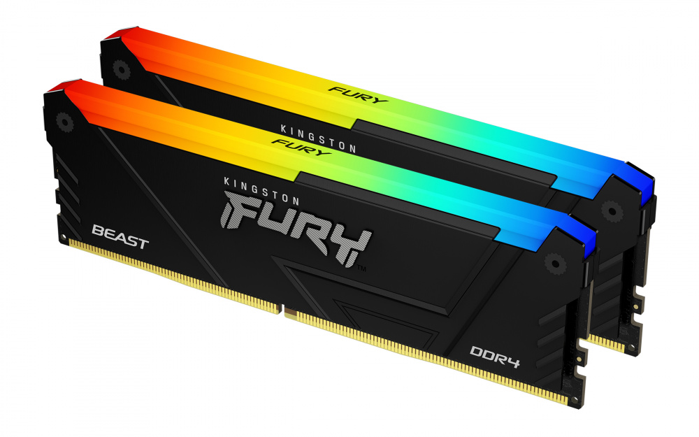 Memorias RAM para PC | KINGSTON KF436C17BB2AK2/16 — Kit Memoria RAM FURY Beast RGB DDR4 DDR4, 3600MHz, 16GB - 2 x 8GB, CL17, XMP