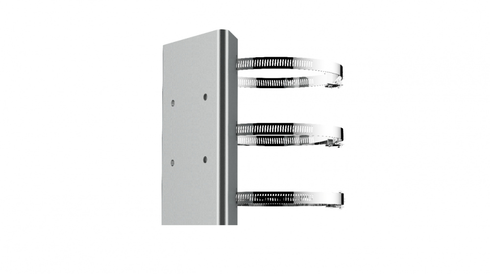 Brazos y Soportes | HIKVISION DS-1673ZJ-P — Montaje de Poste para Domo PTZ , Acero Inoxidable