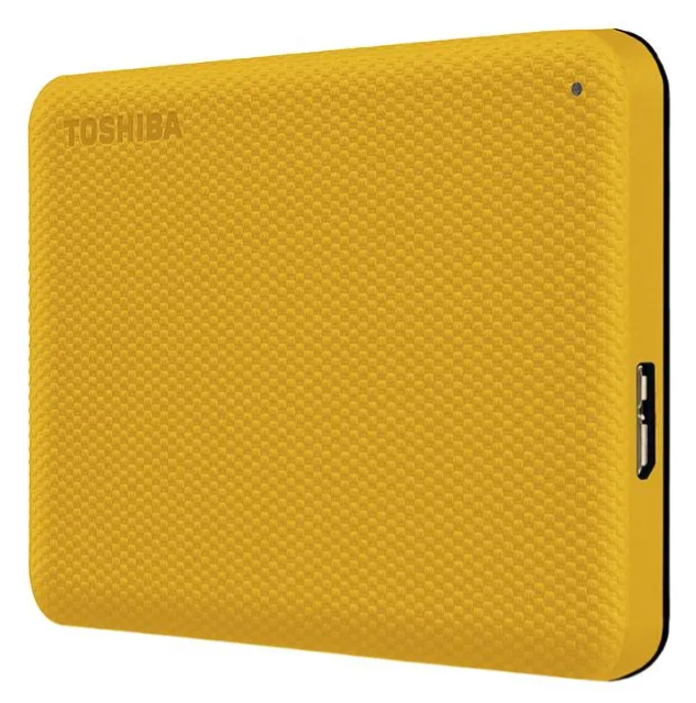 Discos Duros Externos | TOSHIBA HDTCA20XYCAB — Disco Duro Externo 2.5", 2TB, Micro USB-B 3.0, Negro/Amarillo, para Mac/PC