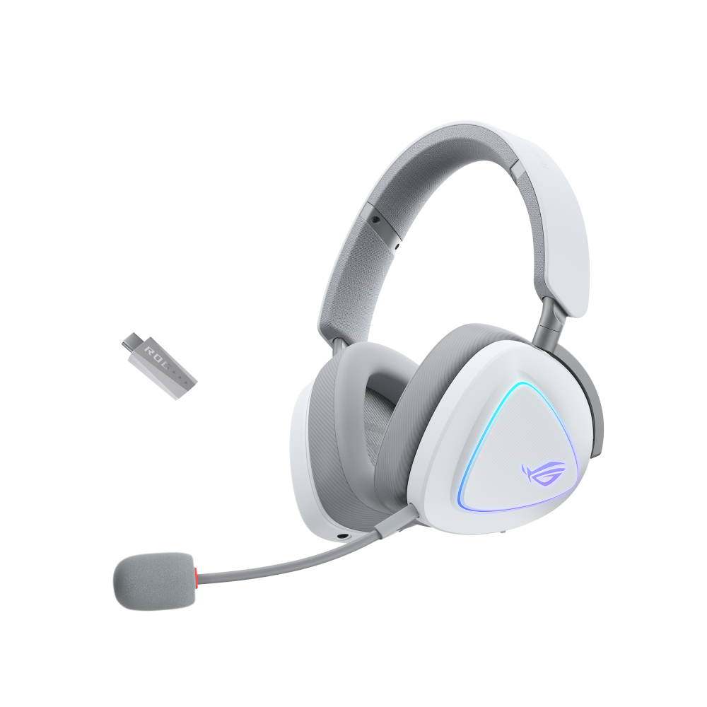 Audífonos | ASUS 90YH03W0-BHAA13 — Audífonos Gamer con Micrófono ROG Delta II, Bluetooth, Alámbrico/Inalámbrico, USB, para PC, Blanco