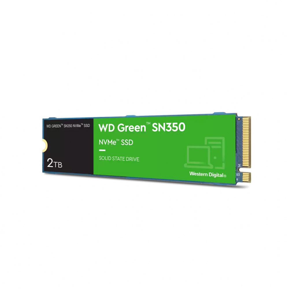 SSD | WESTERN DIGITAL WDS200T3G0C — SSD WD Green SN350 NVMe, 2TB, M.2, PCI Express 3.0, 3000 MB/s Escritura, 3200 MB/s Lectura
