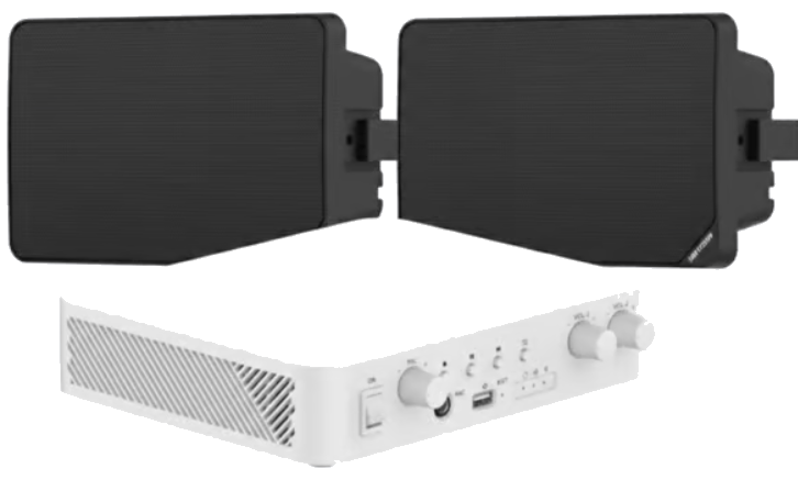 Ecualizadores / Crossover / Amplificadores | HIKVISION DS-QAE-KIT-0120BG — Amplificador de Audio , Alámbrico, 2 Canales, Bluetooth, 70 - 100V