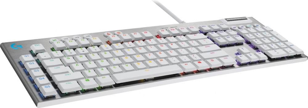 Teclados | LOGITECH 920-011354 — Teclado Gamer G815 LED RGB, Teclado Mecánico, GL Tactile, Alámbrico, USB, Blanco, Inglés