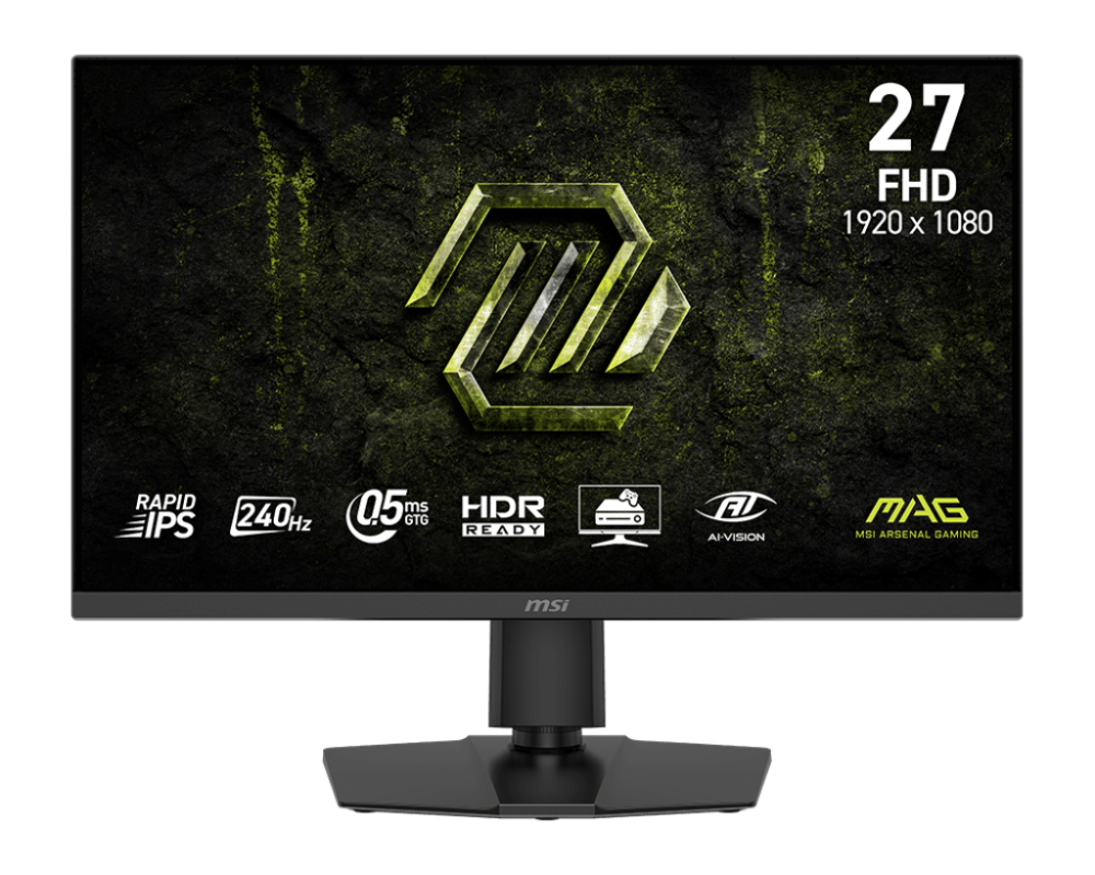 Monitores | MSI MAG 272PF X24 — Monitor Gamer LCD Fast IPS 27", 1920x1080 Full HD, FreeSync, 240Hz, HDMI/DisplayPort, Bocinas Integradas, Negro
