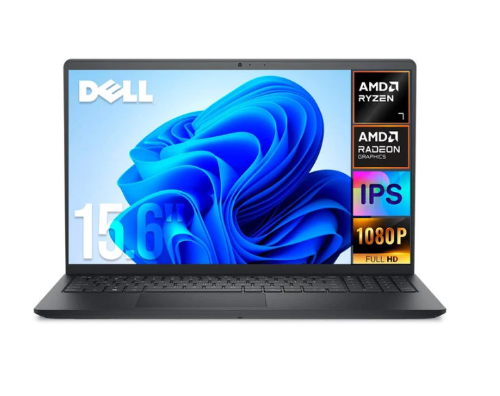 Laptops | DELL LDC152557322BLKP32GB-ROW — Laptop DC15255, 15.6" 1920x1080 Full HD Táctil, AMD Ryzen 7 7730U, 32GB, 1TB SSD, Windows 11 Home, Inglés