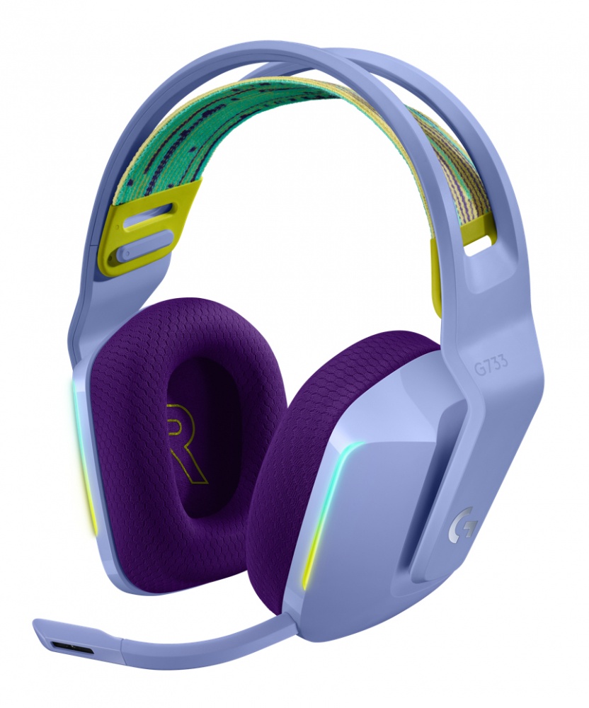 Audífonos | LOGITECH 981-000889 — Audífonos Gamer G733 para PS4/PC, Inalámbrico, USB, Morado