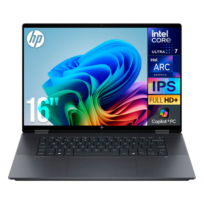 Laptops | HP 16-as0023dx-ROW — Laptop OmniBook X Flip 16-AS0023DX, 16" 1920x1200 Táctil, Intel Core Ultra 7 256V, 16GB, 1TB SSD, Windows 11 Home, Inglés
