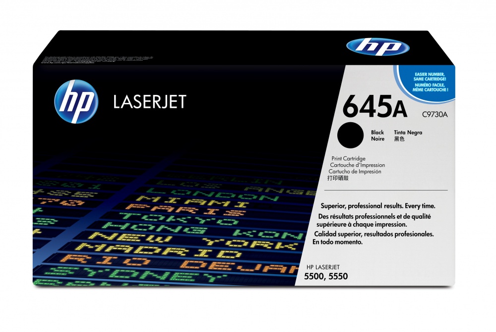 Tóner | HP C9730A — Tóner 645A Negro, 13.000 Páginas