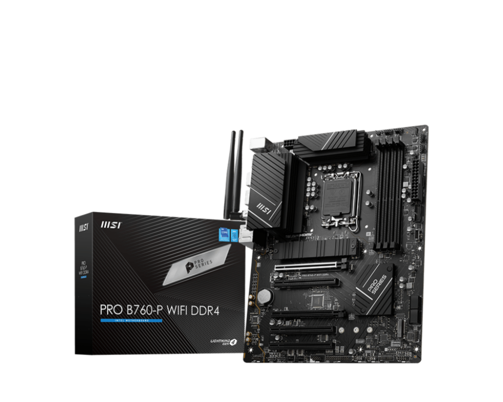 Tarjetas Madre | MSI PRO B760-P WIFI DDR4 — Tarjeta Madre , ATX, LGA 1700, Intel B760, 128GB DDR4, HDMI/DP para Intel