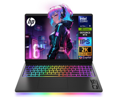 Laptops | HP B64BNUA#ABA-ROW — Laptop Gamer Omen MAX, 16" 2560x1600, Intel Core Ultra 9 275HX, NVIDIA GeForce RTX 5080, 32GB, 1TB SSD, Windows 11 Home, Inglés