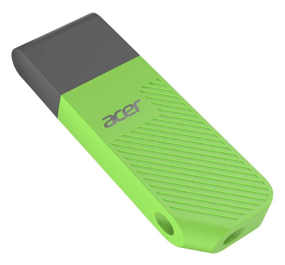 Memorias USB | ACER BL.9BWWA.544 — Memoria USB UP200, 64GB, USB A 2.0, Lectura 30MB/s, Escritura 15MB/s, Verde