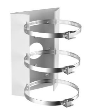 Brazos y Soportes | HIKVISION DS-2904ZJ — Soporte de Poste para Cámaras, Blanco