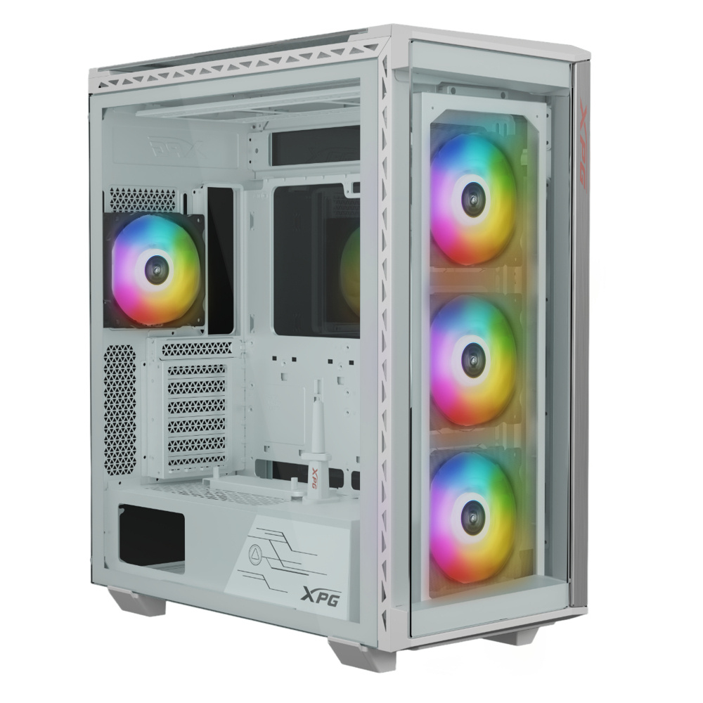 Gabinetes | XPG BATTLECRUISERIIPST-WHCWW — Gabinete BATTLE CRUISER II PST, Midi-Tower, ATX/EATX/Micro-ATX/Mini-ITX, USB 2.0, sin Fuente, 4 Ventiladores Instalados, Blanco
