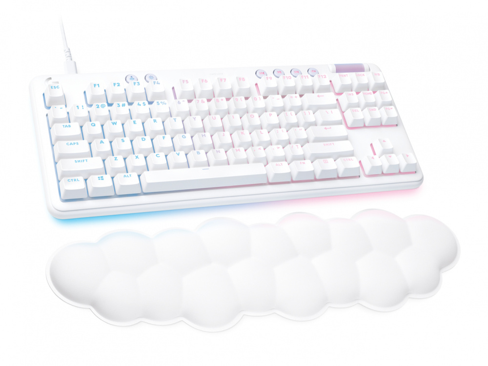 Teclados | LOGITECH 920-010413 — Teclado Gamer G713 LED RGB TKL, Teclado Mecánico, GX Brown, Alámbrico, USB, Blanco, Inglés