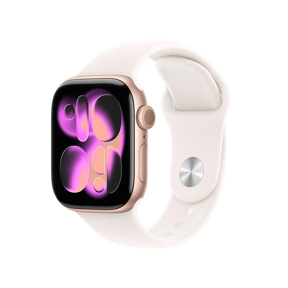 Apple Watch | APPLE 195950461077 — Watch Series 11 GPS, Caja de 42 mm Aluminio Color Oro Rosa, Correa Deportiva S/M Color Rosa Rubor