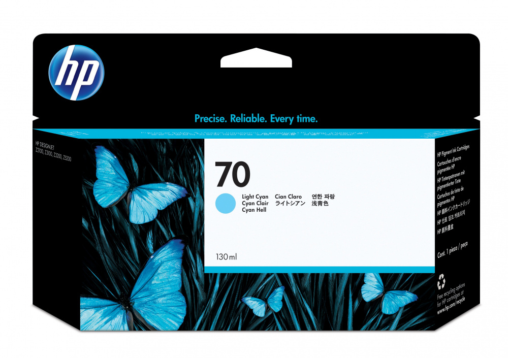 Cartuchos | HP C9390A — Cartucho 70 Cian Claro Original 130ml