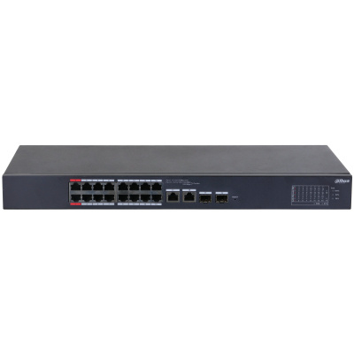 Switches | DAHUA DH-CS4218-16ET-135 — Switch , 16 Puertos Gigabit Ethernet 10/100/1000 16 x PoE 135W, 2 Puertos SFP, 7.2 Gbit/s, 8000 Entradas, Administrado