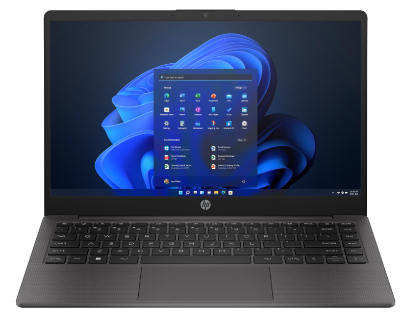 Laptops | HP BM4G5AT-W11HOME-V2 — Laptop 245 G10, 14" 1366x768 HD, AMD Ryzen 3 7330U, 16GB, 1TB SSD, Windows 11 Home, Español