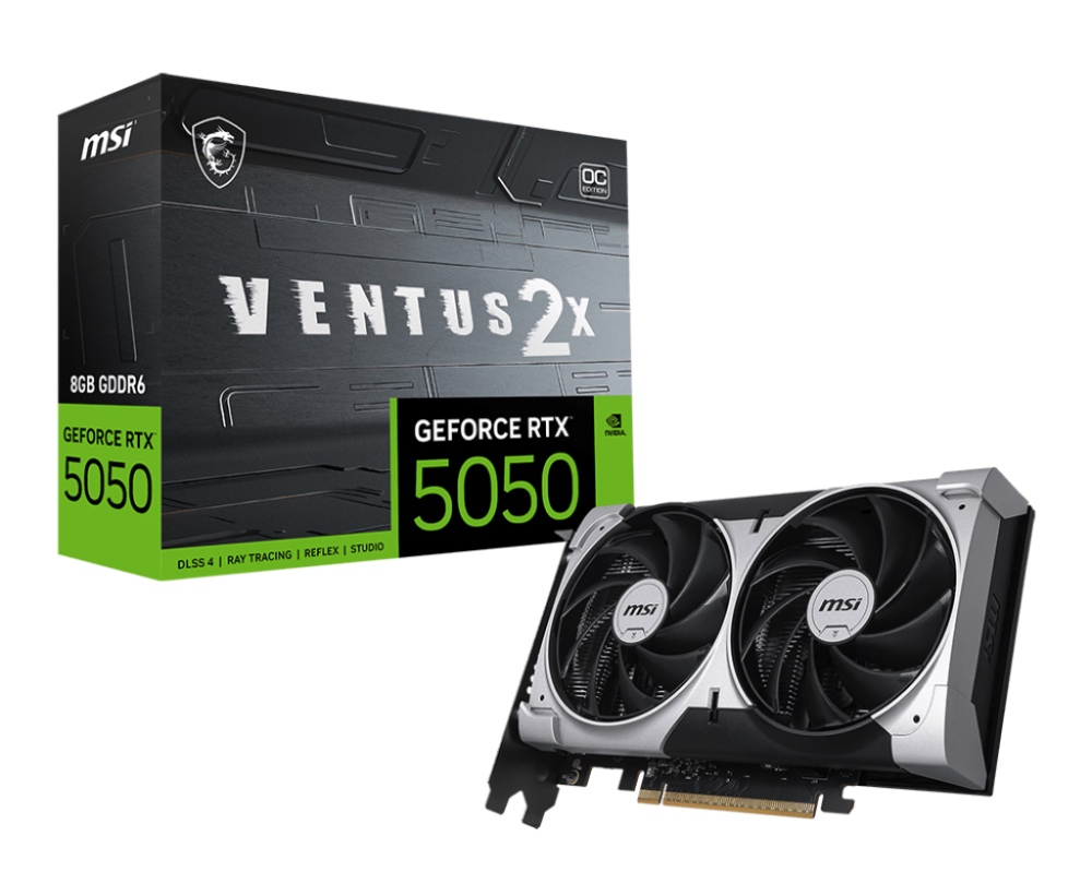 Tarjetas de Video | MSI G5050-8V2C — Tarjeta de Video NVIDIA GeForce RTX 5050, 8GB 128-bit GDDR6, PCI Express x16 5.0, Mín. 550W