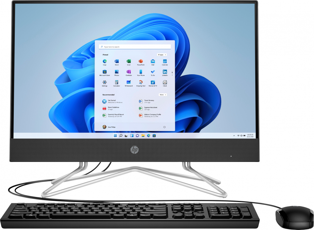 All in One | HP 61N82LA — 200 G4 All-in-One 21.5", Intel Core i5-10210U, 8GB, 256GB SSD, Windows 11 Pro