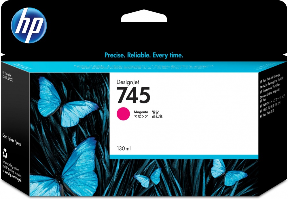 Cartuchos | HP F9J95A — Cartucho 745 Magenta, 130ml