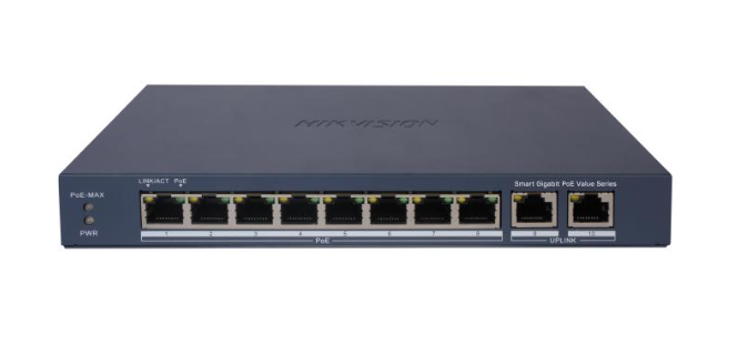 Switches | HIKVISION DS-3E1510P-EI/M — Switch , 2 Puertos Gigabit Ethernet 10/100/1000 8 x PoE Activo 60W, 20 Gbit/s, 4000 Entradas, Administrado