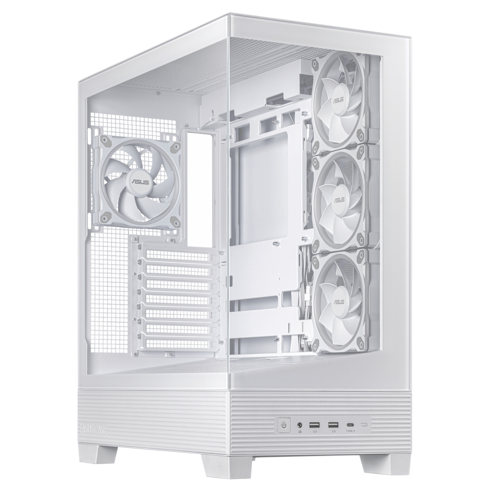 Gabinetes | ASUS 90DC00R3-B08000 — Gabinete A31 Case, Midi-Tower, ATX/Micro-ATX/Mini-ITX, USB 3.0, sin Fuente, sin Ventiladores Instalados, Blanco