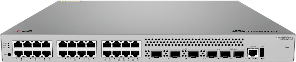 Switches | HUAWEI S530-24T4XE — Switch , 24 Puertos Gigabit Ethernet 10/100/1000, 4 Puertos SFP+, 176 Gbit/s, 32000 Entradas, Administrado