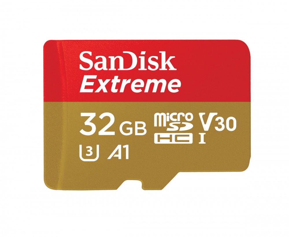 Memorias Flash | SANDISK SDSQXAF-032G-GN6MA — Memoria Flash Extreme, 32GB MicroSDHC UHS-I Clase 10, con Adaptador