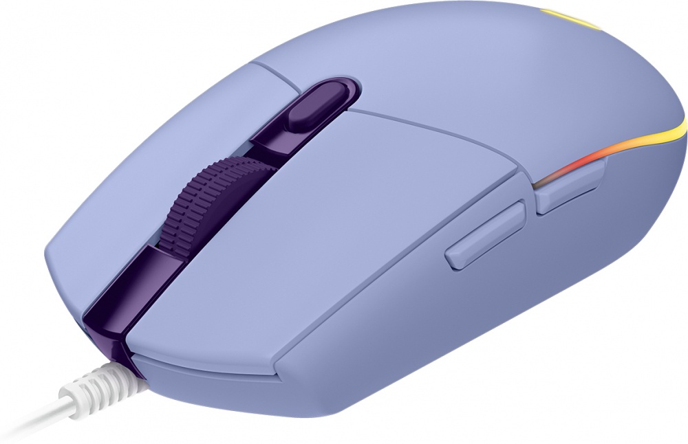 Mouse | LOGITECH 910-005852 — Mouse Gamer Óptico G203 LightSync, Alámbrico, USB, 8000DPI, Lila