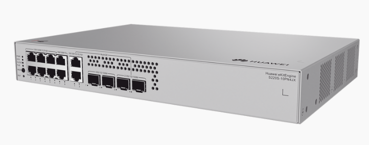 Switches | HUAWEI S220S-10PN4JX — Switch , 8 Puertos Gigabit Ethernet 10/100/1000, 2 Puertos SFP, 2 Puertos SFP+, 76 Gbit/s, 160000 Entradas, Administrado