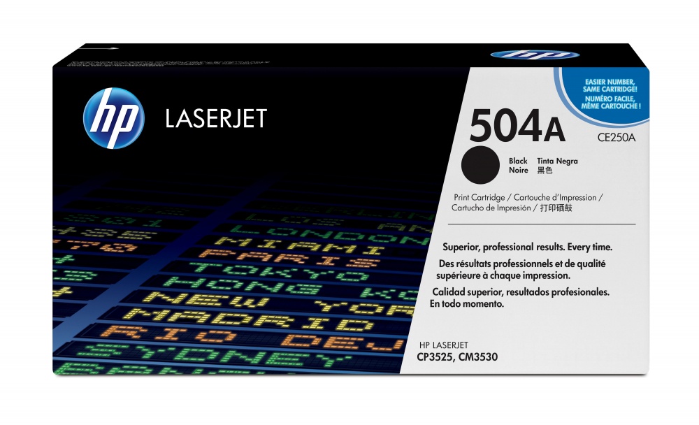 Tóner | HP CE250A — Tóner 504A Negro, 5.000 Páginas