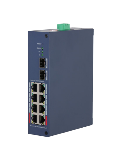 Switches | DAHUA DH-CHS4210-8GT-110 — Switch , 8 Puertos Gigabit Ethernet 10/100/1000 8 x PoE 120W, 2 Puertos SFP, 33 Gbit/s, 8000 Entradas, Administrado
