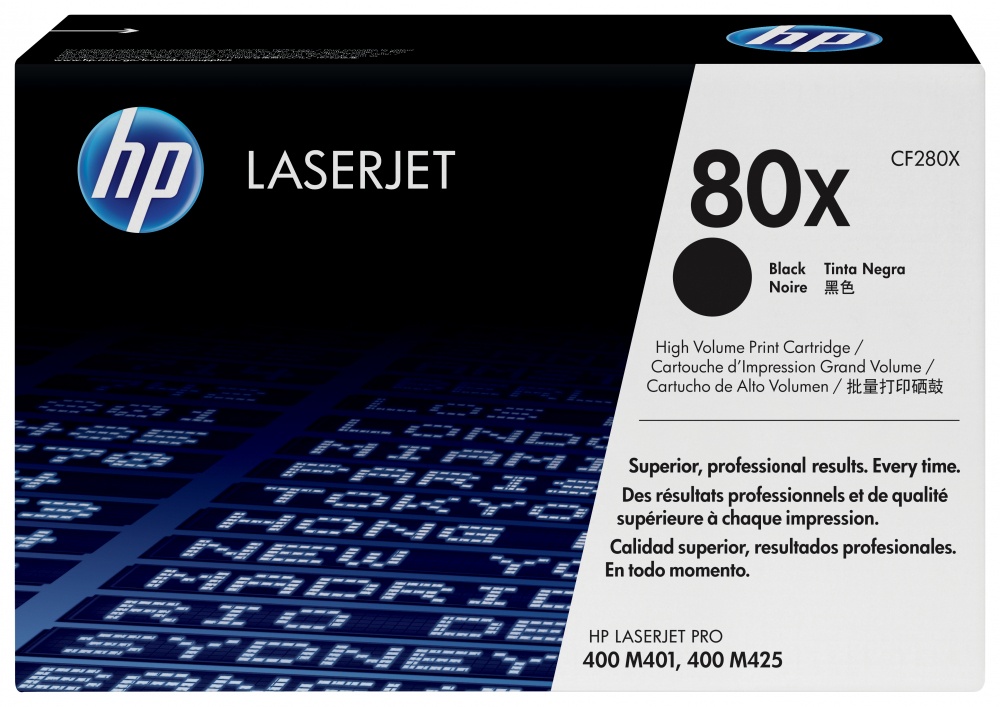 Tóner | HP CF280X — Tóner 80X Alto Rendimiento Negro, 6.900 Páginas